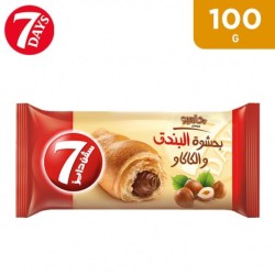 كرواسان بحشوة  البندق والكاكو 100جرام  سفن دايز